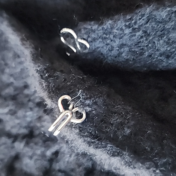 NEW! Janice Apparel Chunky Open Knit Pocket Front Cardigan Black One Size - Picture 8 of 8